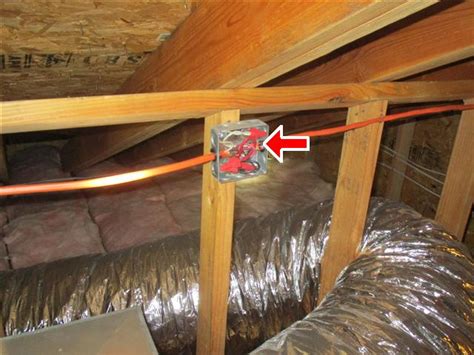 can junction box be under plywood attic|covering attic junction boxes.